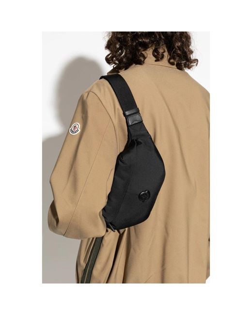 Moncler Black Bum Bags for men