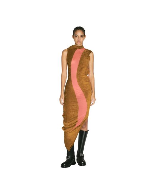 Midi Dresses di Kiko Kostadinov in Metallic