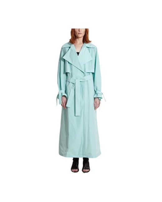 Hevò Blue Trench Coats