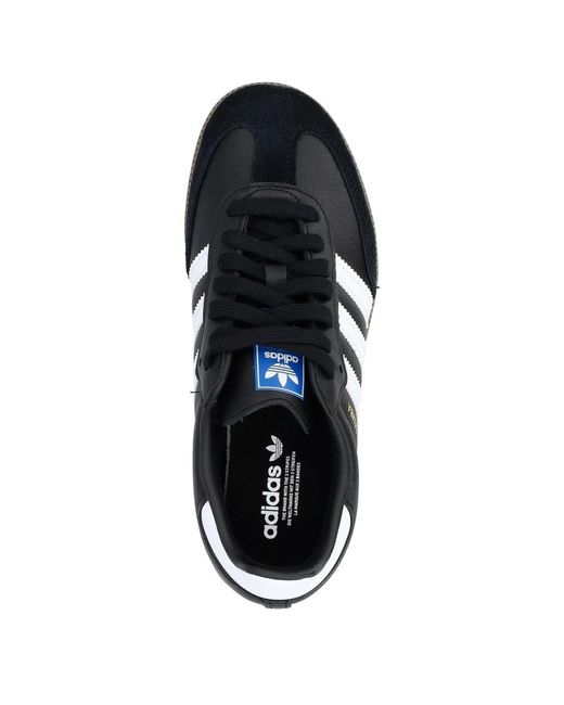 Adidas Originals Black Schwarzer ledersamba-sneaker