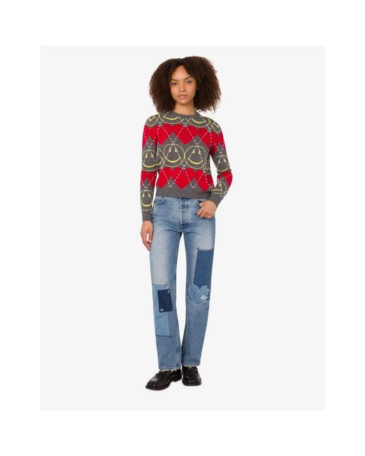 Moschino Red Round-Neck Knitwear