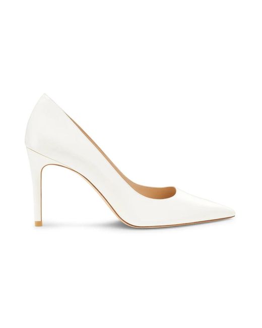 Stuart Weitzman White Stuart Power 85 Pumpe