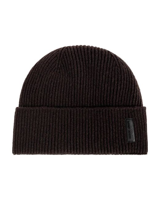 Beanies di Giorgio Armani in Black da Uomo