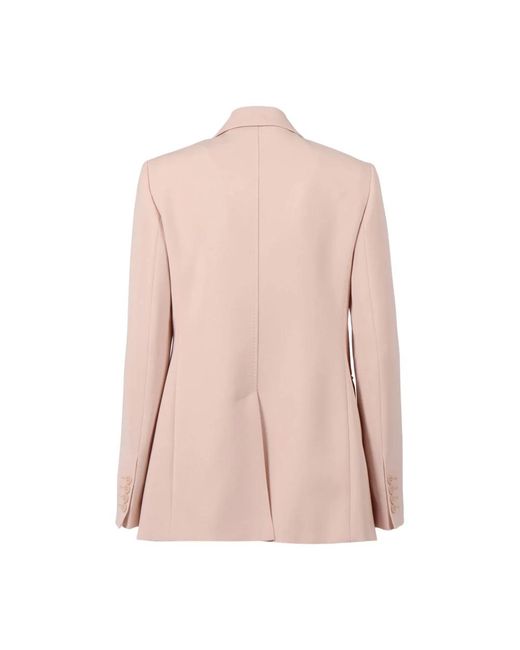 Max Mara Jassen ,Roze ,Leer Cady Blazer in het Pink