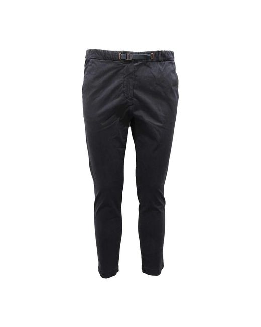 White Sand Black Slim-Fit Trousers
