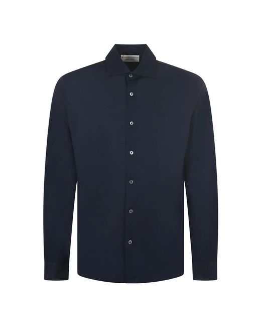 FILIPPO DE LAURENTIIS Blue Casual Shirts for men