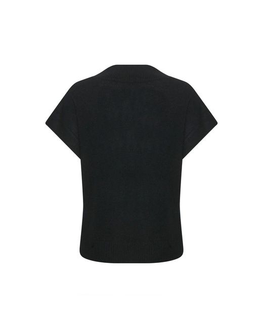 Part Two Tops ,Zwart ,Kasjmier Zwarte Kasjmier Gebreide Trui in het Black