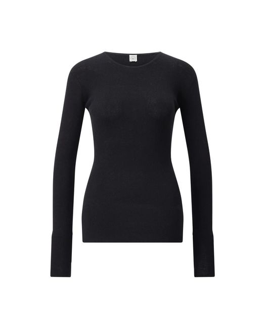 Totême  Katoenen Slim-Fit Shirt Met Lange Mouwen in het Blue