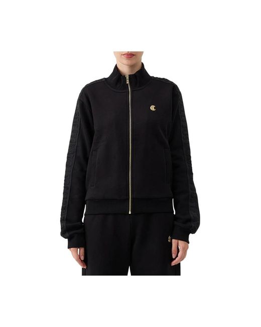 Just Cavalli Hoodies & Sweatvesten ,Zwart ,Katoen Felpa Con Zip in het Black