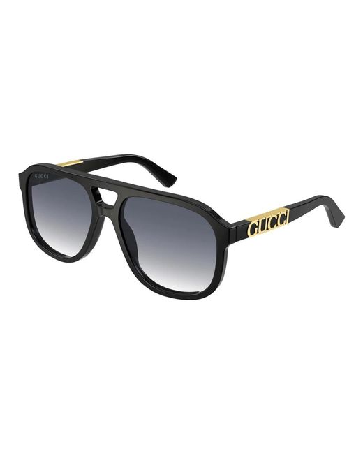 Gucci Black Schwarze/grau getönte sonnenbrille