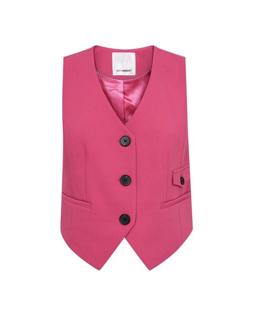 co'couture Pink Stilvolle tailor vest waistcoat flash