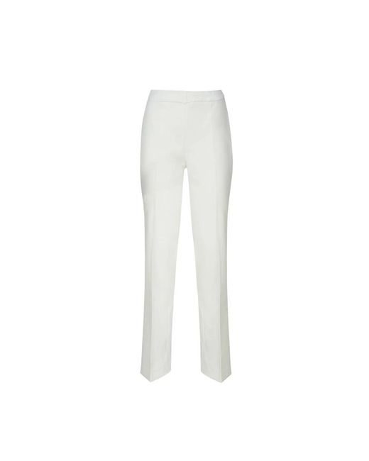 Slim-fit trousers Genny de color White