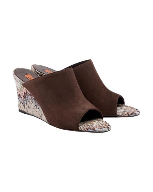 Missoni Brown Heeled Mules