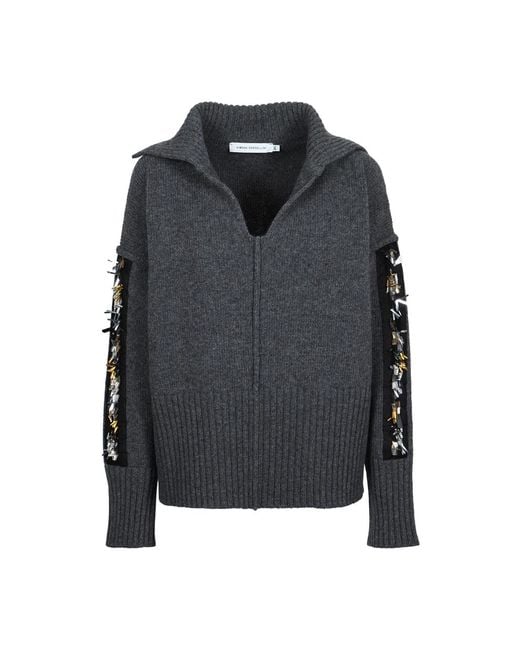 SIMONA CORSELLINI Black Maglia Scollo A V
