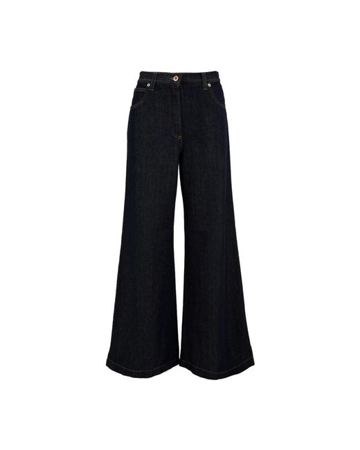 Aspesi Wijde Jeans in het Black