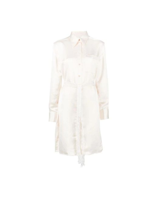 Wales Bonner White Flow Shirt Dress Clothing