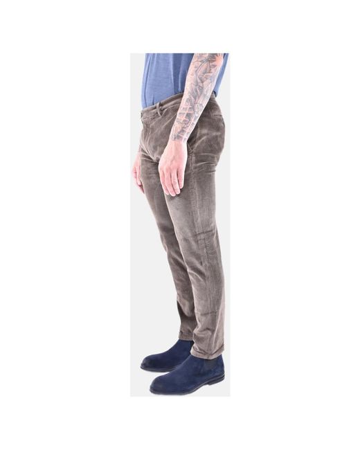 Slim-Fit Trousers Re-hash de hombre de color Gray