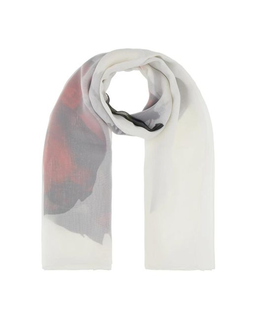 McQueen Gray Silk Scarves