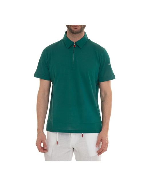 Kiton Green Polo Shirts for men