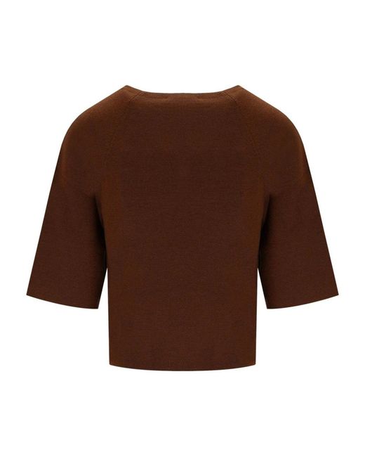 Marella Brown Round-Neck Knitwear