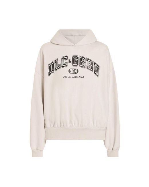 Dolce & Gabbana White Hoodies for men