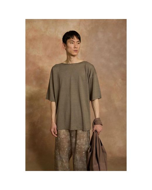 Cortana Gray Round-Neck Knitwear for men