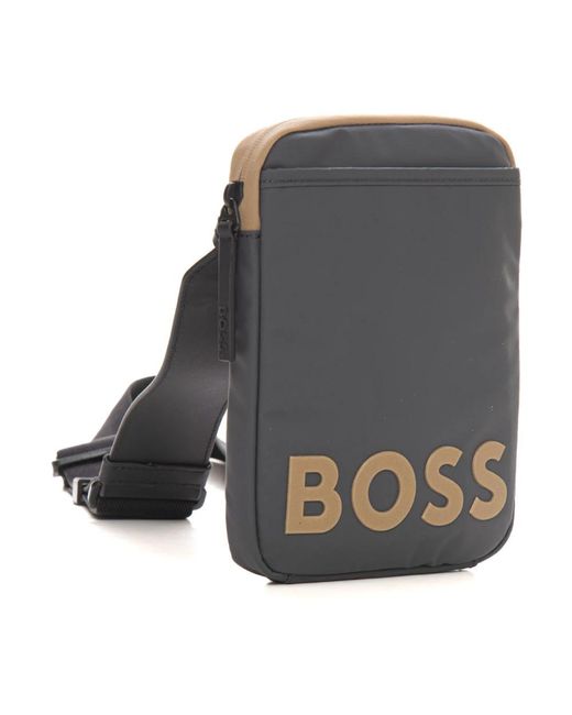 Boss Gray Messenger Bags for men
