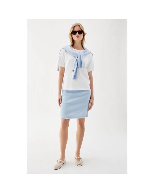 BUSNEL Tops ,Wit ,Katoen Tessa T-Shirt in het White
