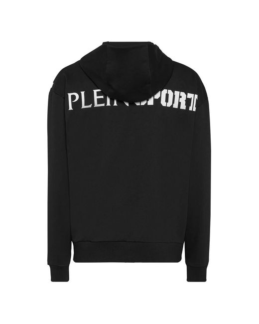 Philipp Plein Fitness ,Zwart ,Katoen Hoodie Sweatjacket Scratch in het Black voor heren