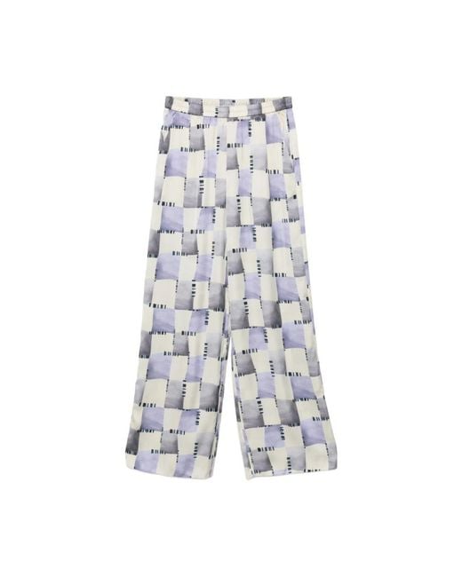 Emporio Armani Blue Wide Trousers