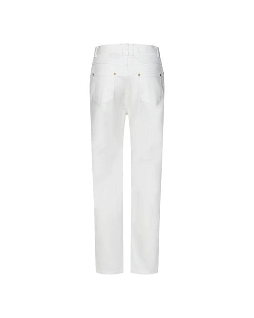 Balmain White Straight Jeans