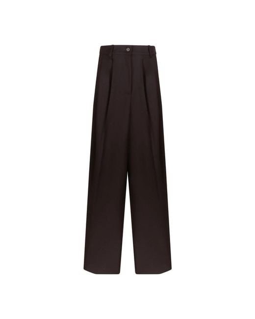 P.A.R.O.S.H. Black Straight Trousers