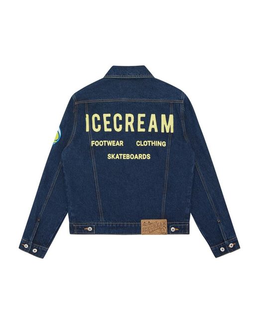 ICECREAM Blue Denim Jackets for men