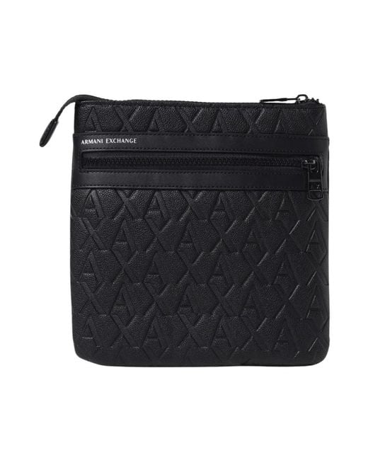 ARMANI EXCHANGE Black Shoulder Bags for men
