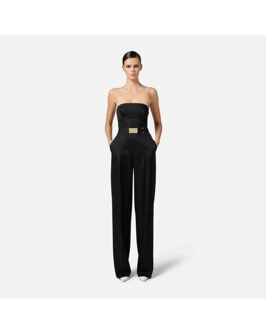 Elisabetta Franchi Black Jumpsuits