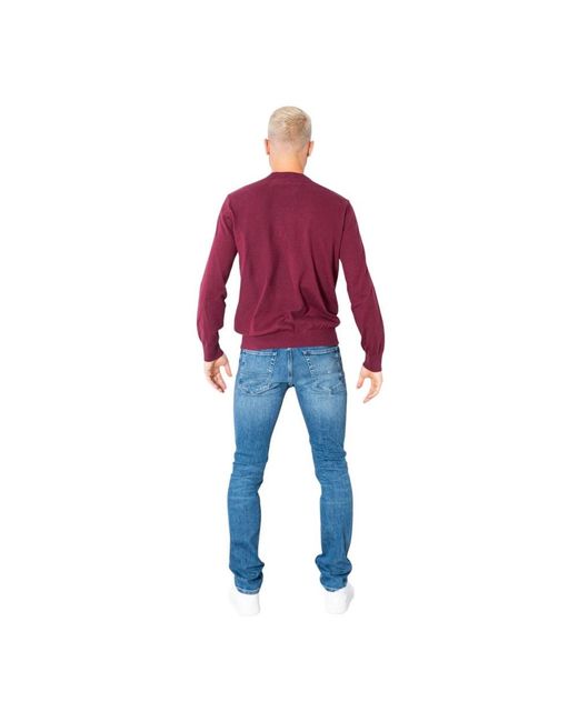 ARMANI EXCHANGE Red Round-Neck Knitwear for men