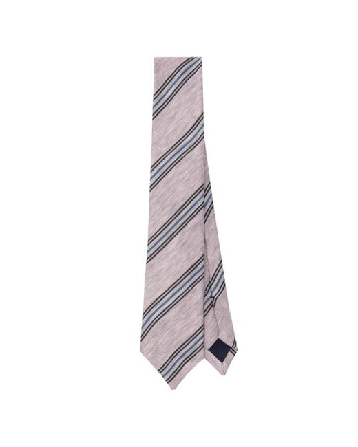 Paul Smith Accessoires ,Veelkleurig ,Gestreept Zijde Blend Stropdas in het Purple voor heren