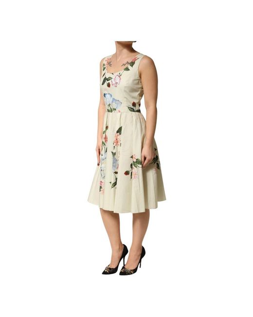 Dolce & Gabbana Yellow Midi Dresses