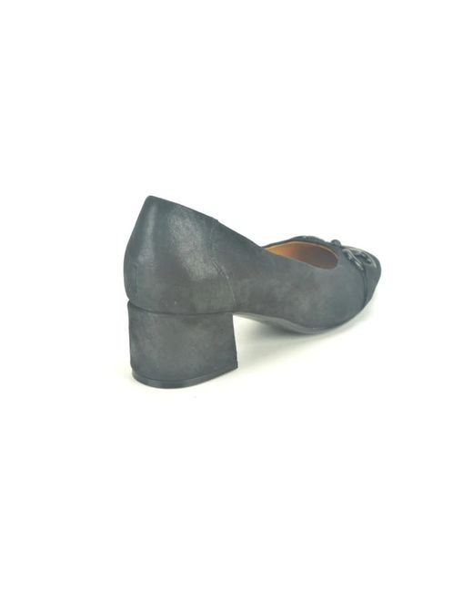 Caprice Schoenen ,Zwart ,Zwarte Nubuck Pump Met 3Cm Hak in het Blue
