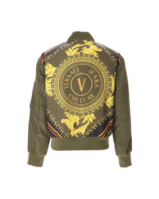 Versace Jeans Couture Green Bomber Jackets for men