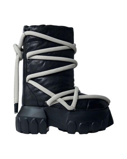 Rick Owens Black Winter Boots for men