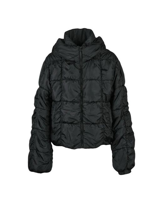 DIESEL Black Polyester Embossed Down Jacket