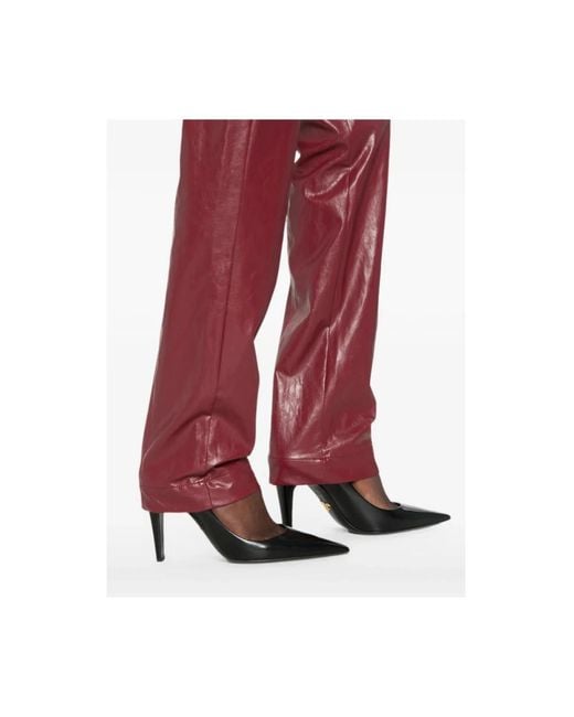 FEDERICA TOSI Red Slim-Fit Trousers