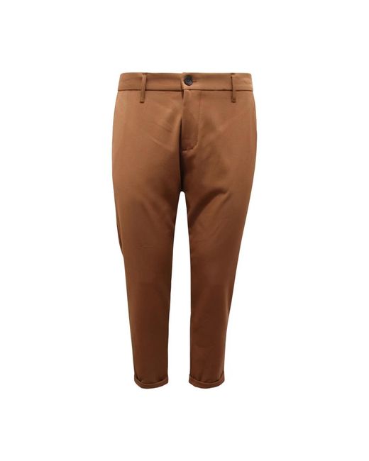 Imperial Brown Cropped Trousers for men