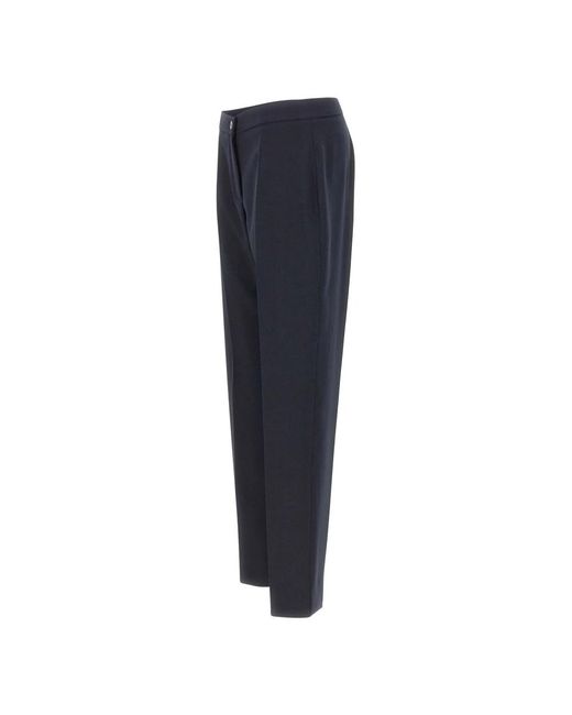 Elena Miro Blue Slim-Fit Trousers