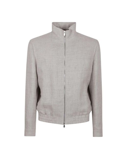 Zip-Throughs di Brunello Cucinelli in Gray da Uomo