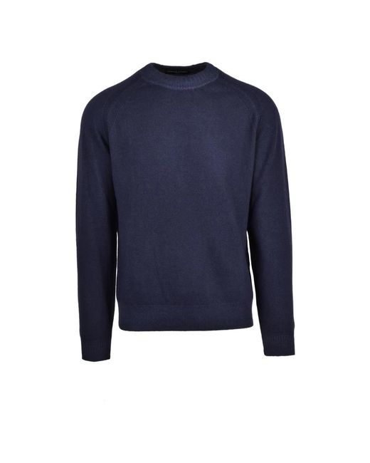 Daniele Fiesoli Blue Round-Neck Knitwear for men
