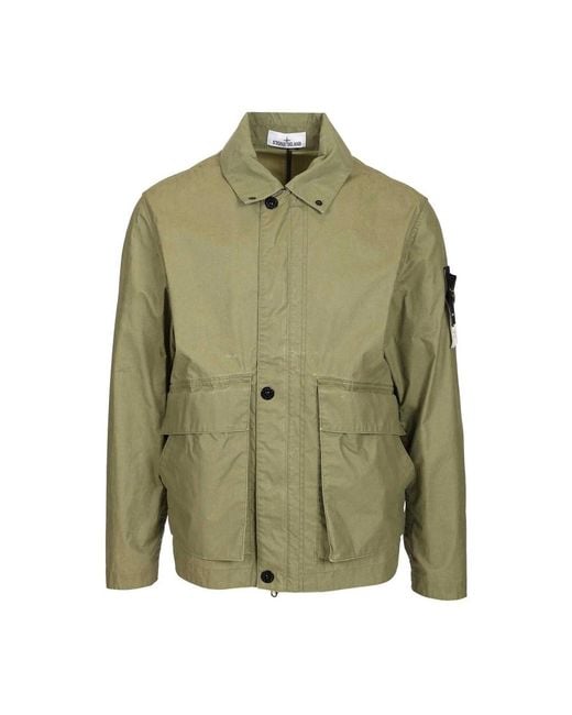 Stone Island Green Light Jackets for men