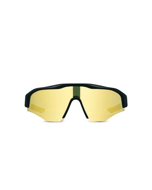 Gucci Accessoires ,Zwart ,Nylon Zwarte Zijde & Nylon Zonnebril in het Yellow