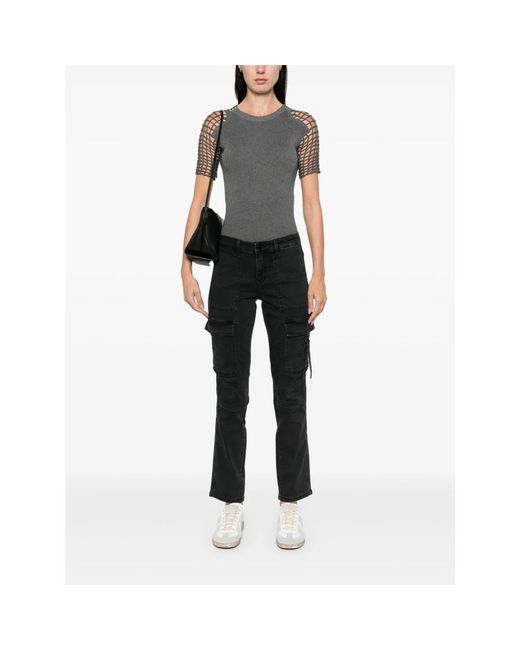 AG Jeans Black Straight Fit Jeans